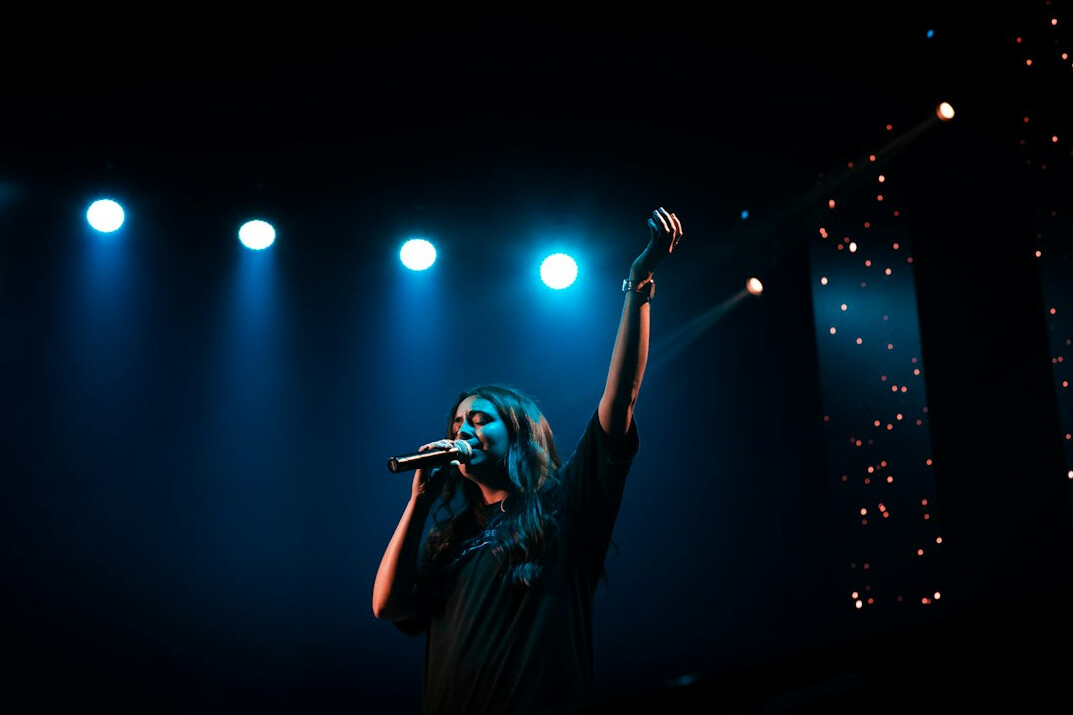 famous singer on stage
